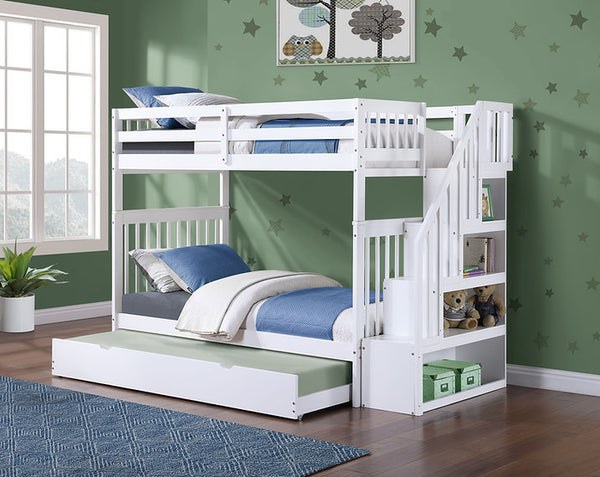 Everett Twin over Twin Staircase Bunk Bed
